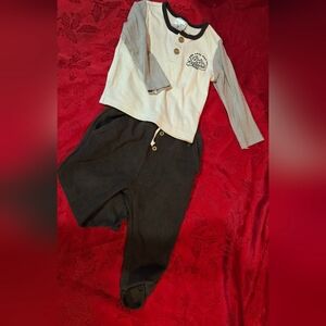 Bon Bebe Cream and Black Kids Matching Set